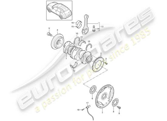 a part diagram from the Porsche Cayenne E2 parts catalogue