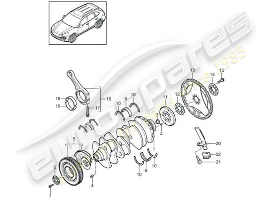 a part diagram from the Porsche Cayenne E2 parts catalogue