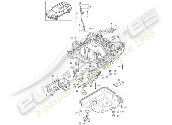 a part diagram from the Porsche Cayenne E2 parts catalogue