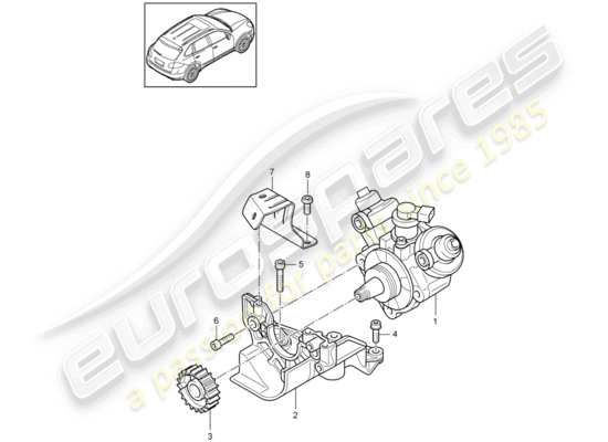 a part diagram from the Porsche Cayenne E2 (2017) parts catalogue