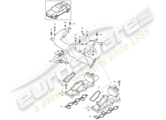 a part diagram from the Porsche Cayenne E2 parts catalogue