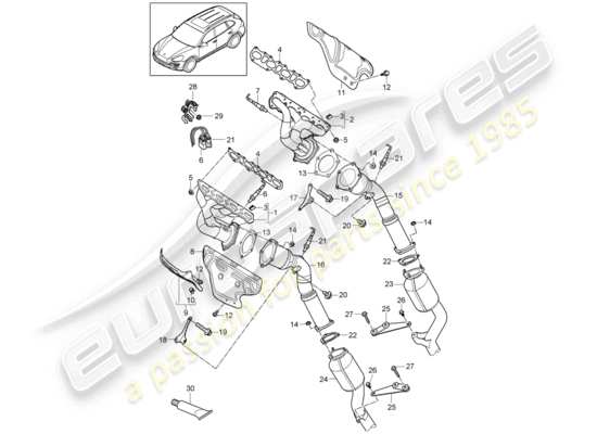 a part diagram from the Porsche Cayenne E2 parts catalogue