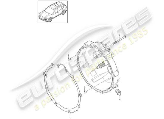 a part diagram from the Porsche Cayenne E2 parts catalogue