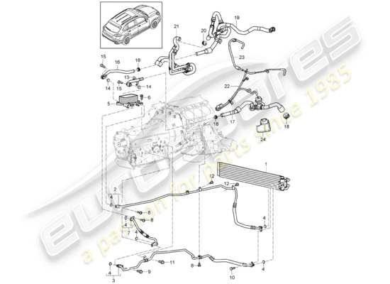 a part diagram from the Porsche Cayenne E2 parts catalogue