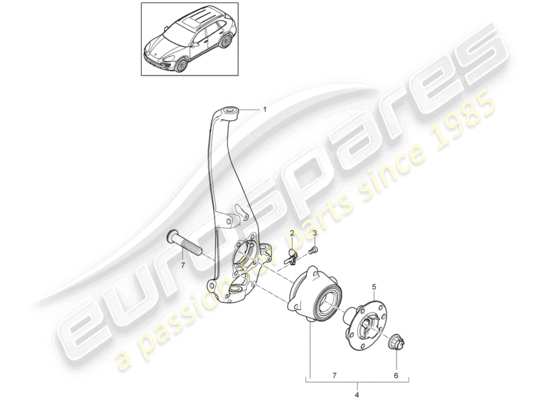 a part diagram from the Porsche Cayenne E2 (2017) parts catalogue