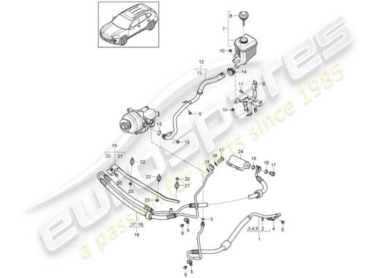 a part diagram from the Porsche Cayenne E2 parts catalogue