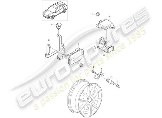 a part diagram from the Porsche Cayenne E2 parts catalogue