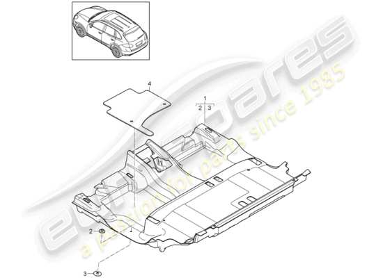 a part diagram from the Porsche Cayenne E2 (2017) parts catalogue