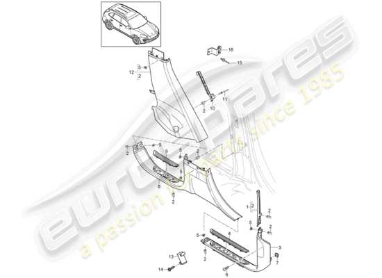 a part diagram from the Porsche Cayenne E2 parts catalogue