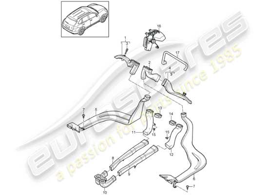 a part diagram from the Porsche Cayenne E2 parts catalogue