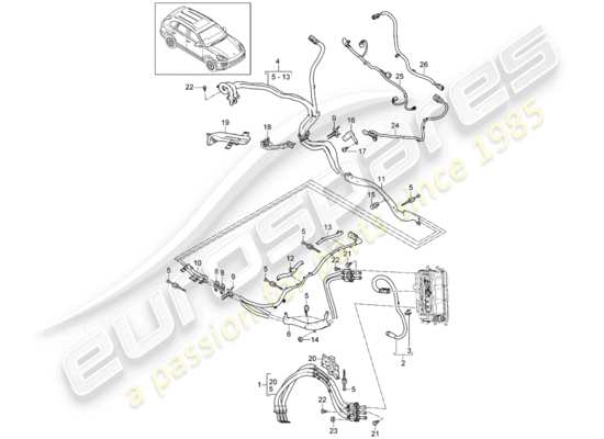 a part diagram from the Porsche Cayenne E2 parts catalogue