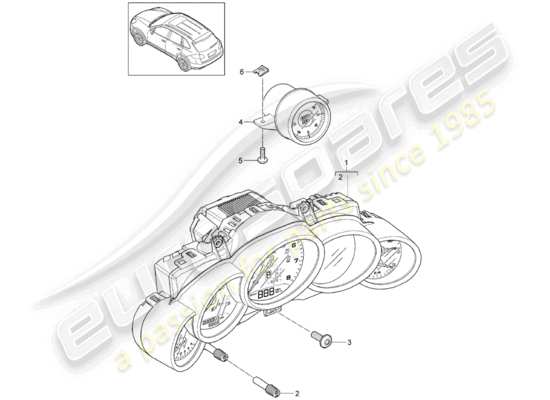 a part diagram from the Porsche Cayenne E2 parts catalogue