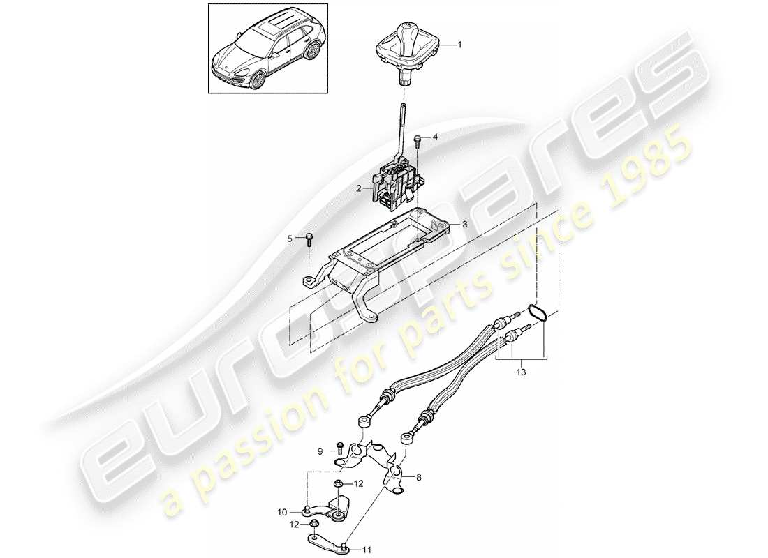 Porsche Cayenne E2 (2018) transmission control Part Diagram