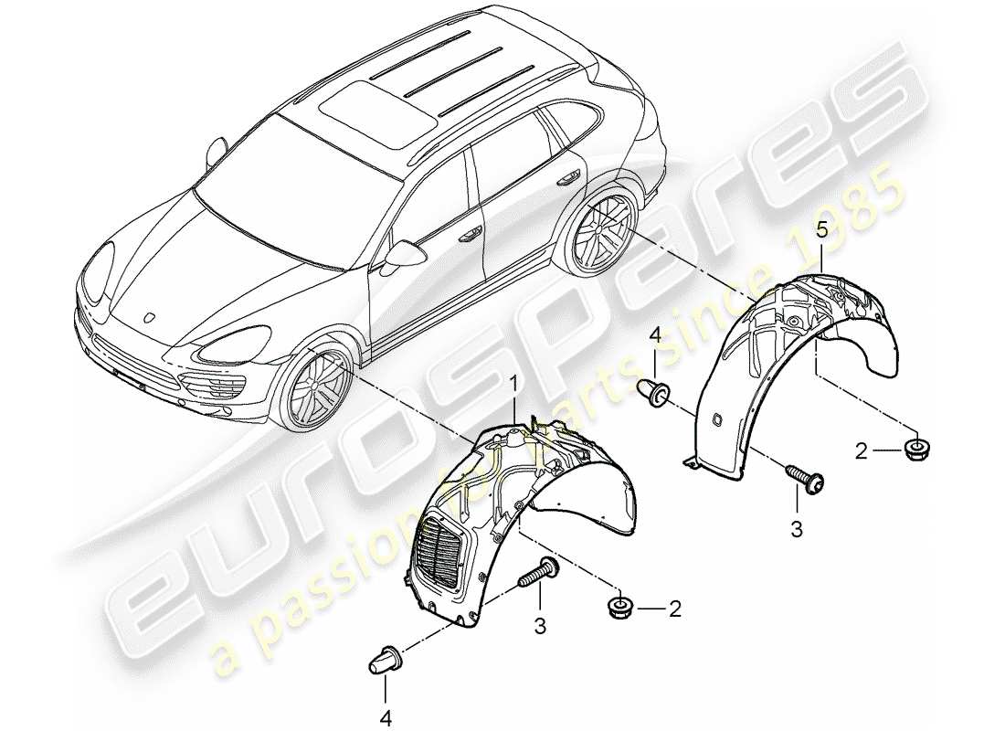 Porsche Cayenne E2 (2018) LINING Part Diagram