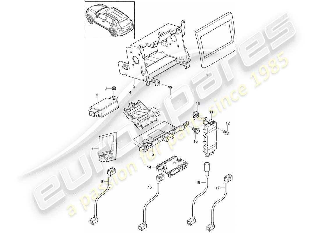 Porsche Cayenne E2 (2018) PREPARATION Part Diagram