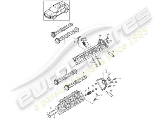 a part diagram from the Porsche Cayenne E2 parts catalogue