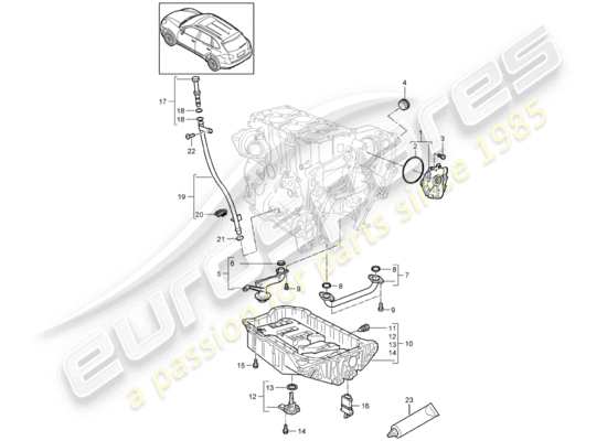 a part diagram from the Porsche Cayenne E2 parts catalogue