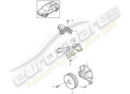 a part diagram from the Porsche Cayenne E2 parts catalogue