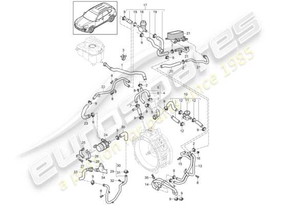 a part diagram from the Porsche Cayenne E2 parts catalogue