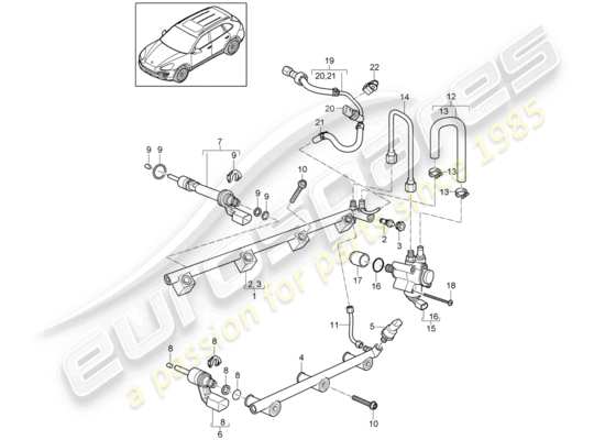 a part diagram from the Porsche Cayenne E2 parts catalogue