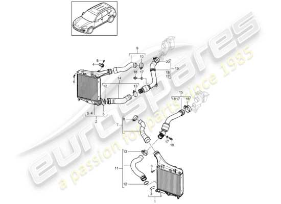 a part diagram from the Porsche Cayenne E2 parts catalogue