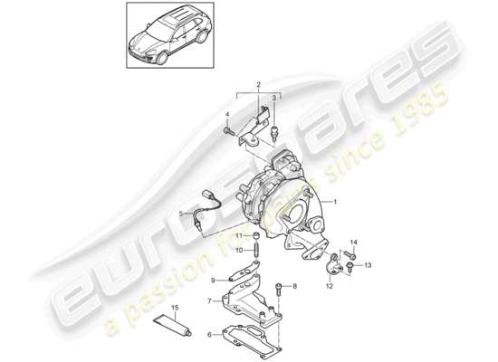 a part diagram from the Porsche Cayenne E2 parts catalogue