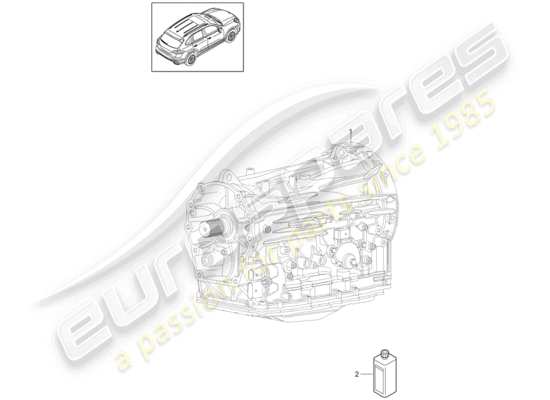 a part diagram from the Porsche Cayenne E2 (2018) parts catalogue