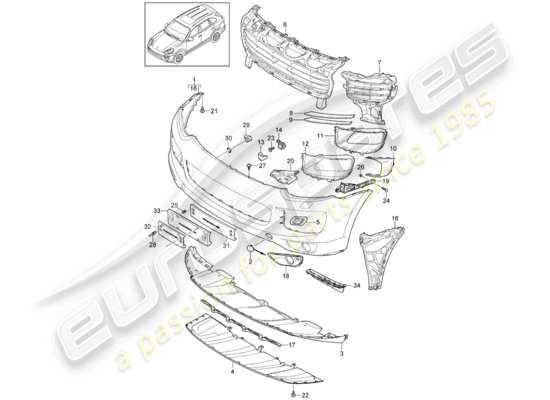 a part diagram from the Porsche Cayenne E2 parts catalogue