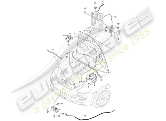 a part diagram from the Porsche Cayenne E2 parts catalogue