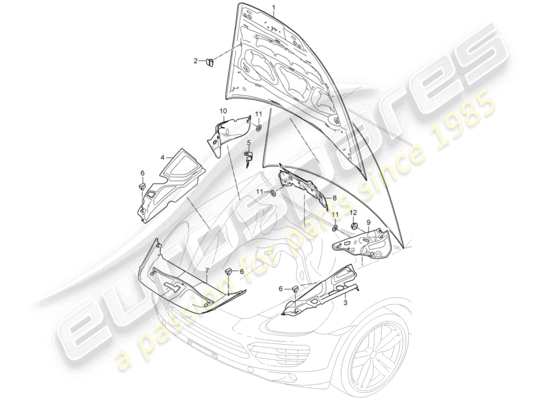 a part diagram from the Porsche Cayenne E2 parts catalogue