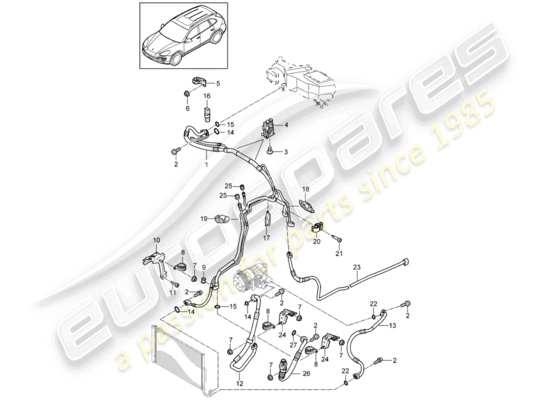 a part diagram from the Porsche Cayenne E2 parts catalogue