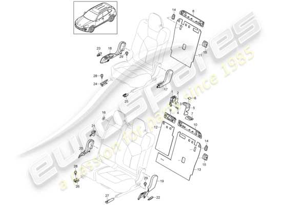 a part diagram from the Porsche Cayenne E2 parts catalogue