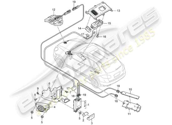 a part diagram from the Porsche Cayenne E2 parts catalogue