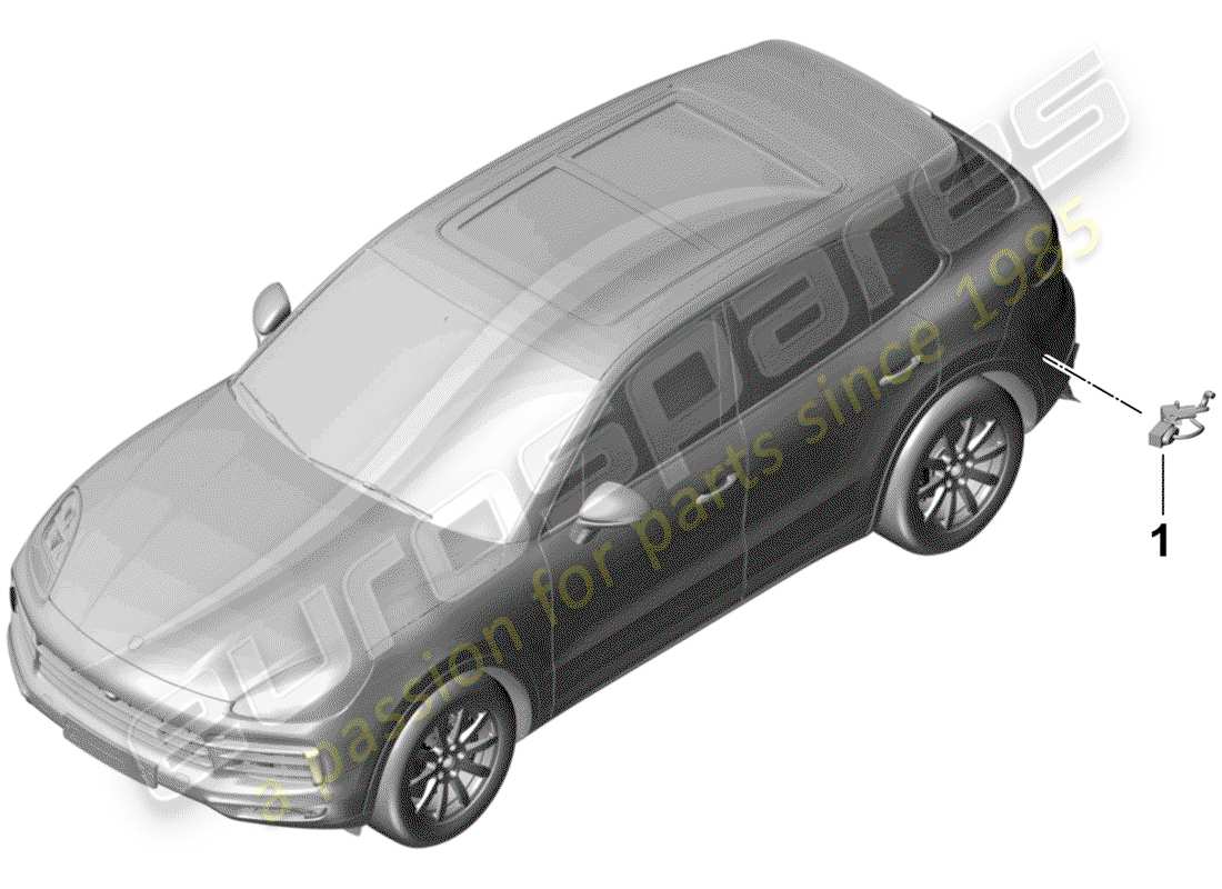 Porsche Cayenne E3 (2018) wiring harness for Parts Diagram