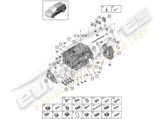 a part diagram from the Porsche Cayenne E3 parts catalogue