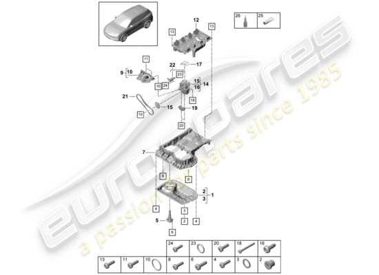 a part diagram from the Porsche Cayenne E3 parts catalogue