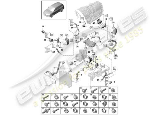 a part diagram from the Porsche Cayenne E3 parts catalogue