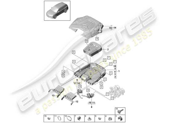 a part diagram from the Porsche Cayenne E3 parts catalogue