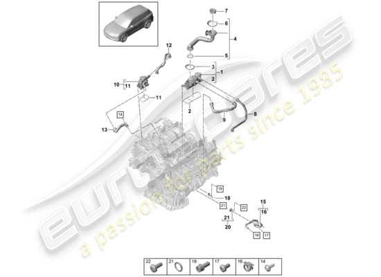 a part diagram from the Porsche Cayenne E3 parts catalogue