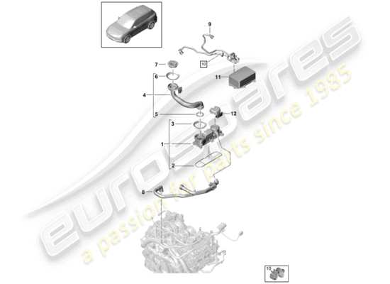 a part diagram from the Porsche Cayenne E3 parts catalogue