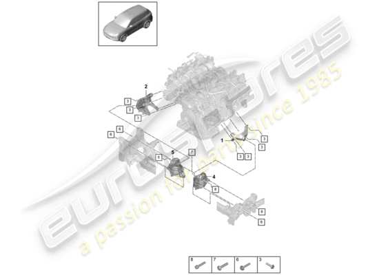 a part diagram from the Porsche Cayenne E3 parts catalogue