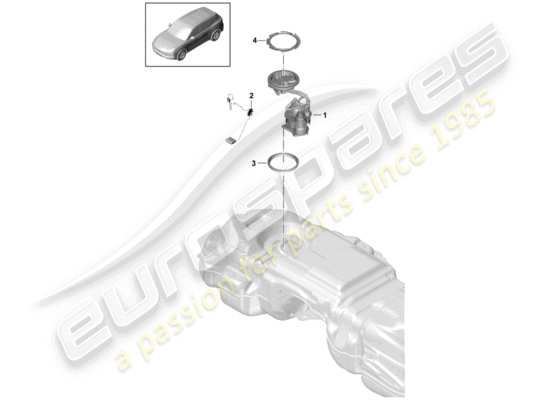 a part diagram from the Porsche Cayenne E3 parts catalogue