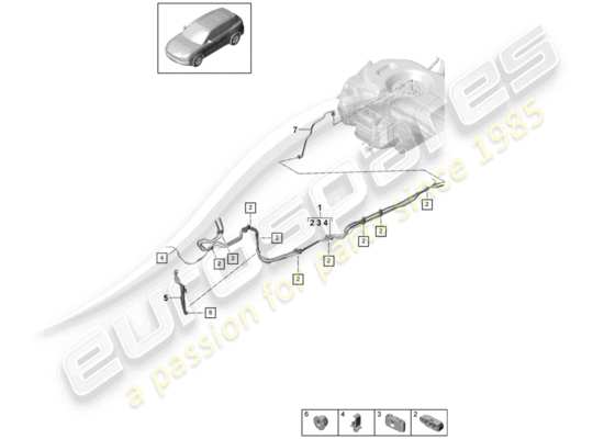 a part diagram from the Porsche Cayenne E3 parts catalogue