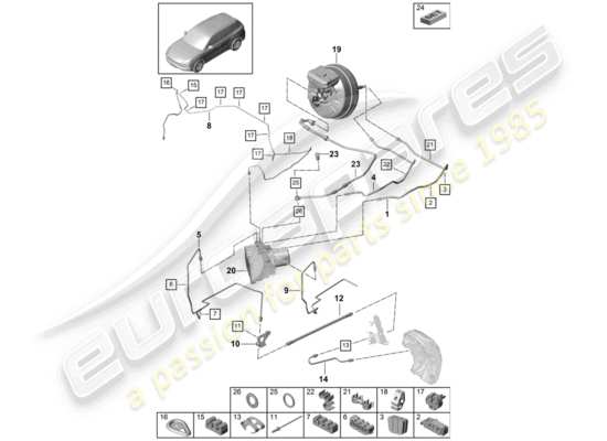 a part diagram from the Porsche Cayenne E3 parts catalogue