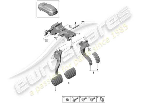 a part diagram from the Porsche Cayenne E3 parts catalogue