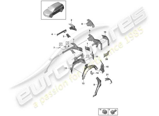 a part diagram from the Porsche Cayenne E3 parts catalogue