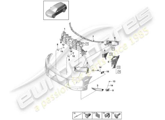 a part diagram from the Porsche Cayenne E3 parts catalogue