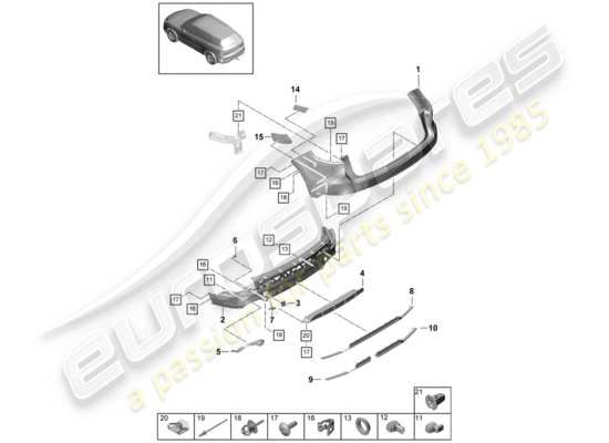 a part diagram from the Porsche Cayenne E3 parts catalogue