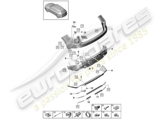 a part diagram from the Porsche Cayenne E3 parts catalogue