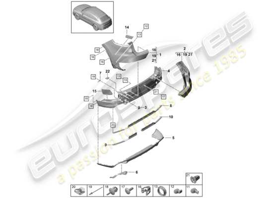 a part diagram from the Porsche Cayenne E3 parts catalogue